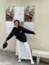 Ladies Embroider Ruffle Border Skirts